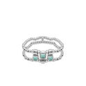 Pulsera Kubik Turquesa Color Plata Pulsera Kubik Turquesa Color Plata